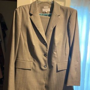 Calvin Klein Grey Herringbone 2 piece suit